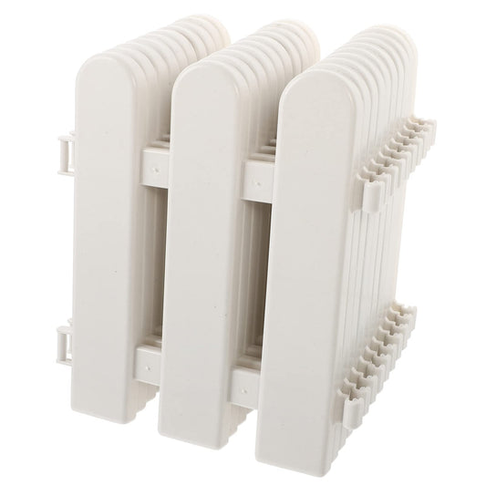DOITOOL Small White Picket Fence for Garden, 10Pcs 20X17CM Decorative Garden Fences Grass Lawn Flowerbeds Plant Borders, Plastic Landscape Edging Fence