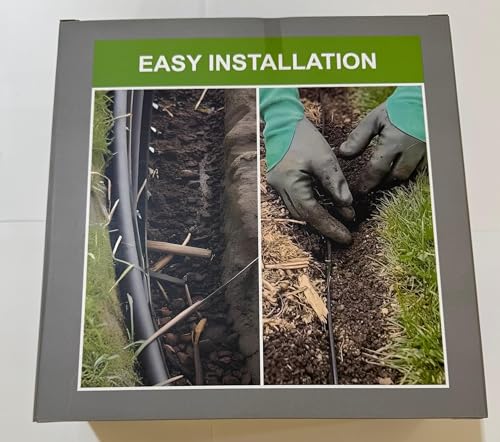 WELDUN Lawn Edging, Garden Edging, Flexible Plastic Gravel Edging, Easy to Cut and Shape, for Flower Beds, Lawns and Walkways, 6 m x 10 cm (L x H), Black