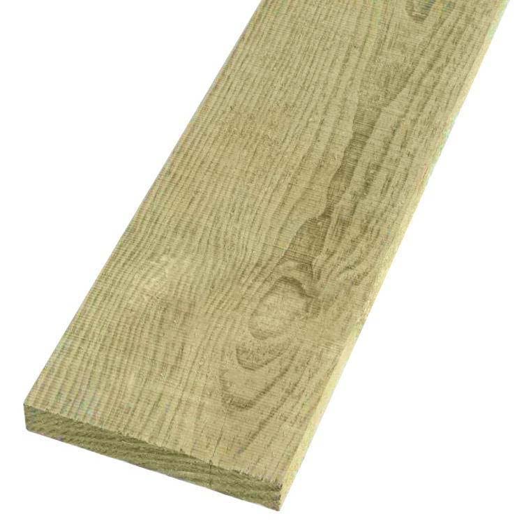 Wooden Gravel Board Treated Timber 150mm x 22mm (6x1 Inch) 2.4m Long Pack of 6