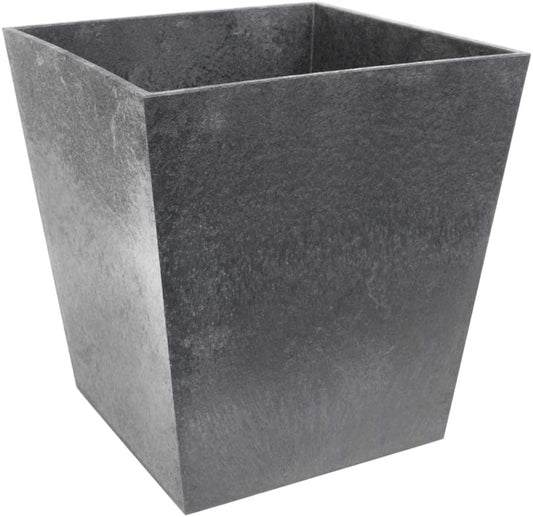 HTUK Recyled Rubber Planter Flower Pot Made With Recycled Rubber Weather Resistant Planter Indoor And Outdoor Planter 3 33cm/50cm/70cm Steel Grey (33cm Steel Grey Planter)