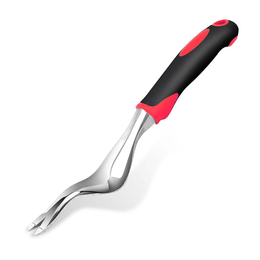 Hand Weeder Tool for Garden, Weed Puller Tool with Rubber Handle, V-Shaped Forks Manual Weeders, Lawn Care Uprooting Weeding Tools for Gardening, Yard, Farm Easy Removal Weeds Roots