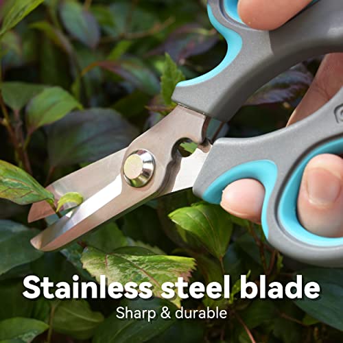 CYRUS Garden Shears Pruner Secateurs Pruning Scissors Flower Sharp Gardening Hand Tools Florist Bonsai Cutters Rose Snips,Blue
