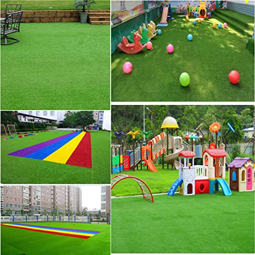 MYOYAY Artificial Grass Turf 10m x 1m Fake Lawn Astro Turf Pile High Artificial Grass Cheap Astro Garden Lawn Realistic Synthetic Grass Turf Lawn Mat with Drainage Holes for Pet Patio Garden Landscape