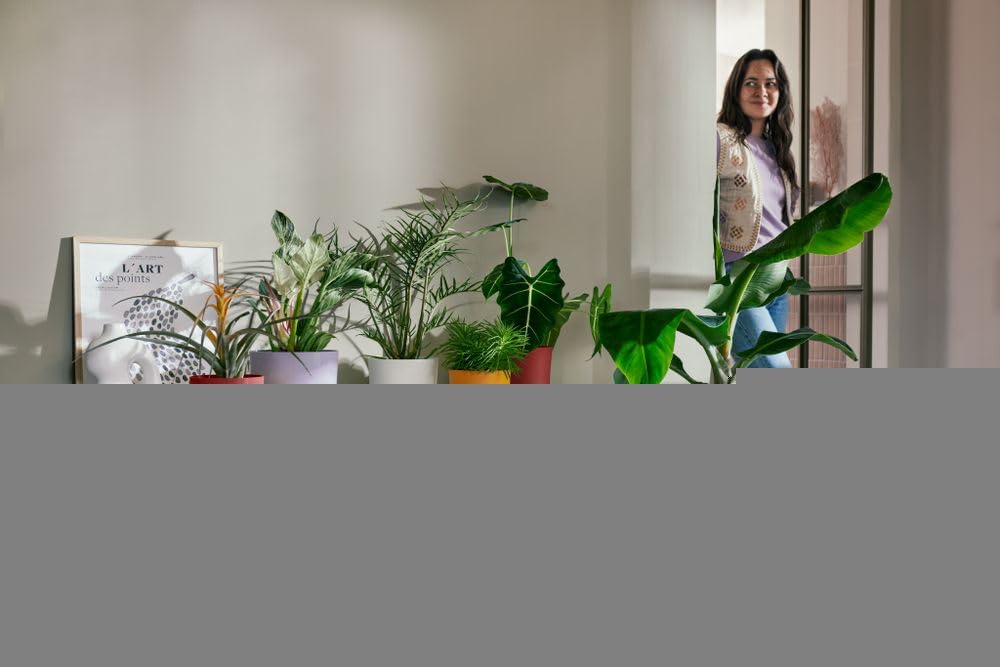 elho Jazz Round 14cm Flower Pot - Small Indoor Plant Pot - 100% Recycled Plastic - Unique Structure - Ø 14.2 x H 13.1 cm - Yellow/Amber Yellow