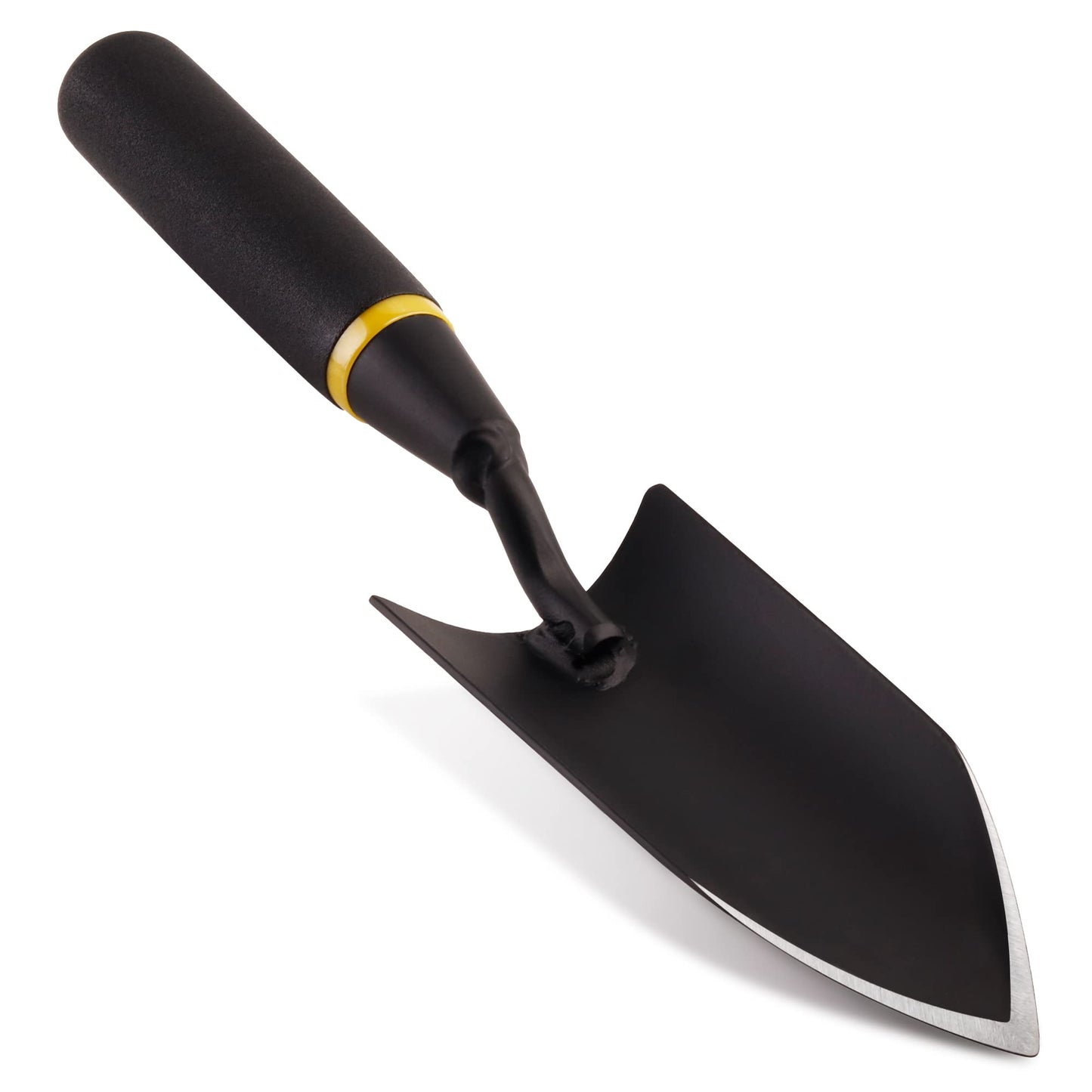 Garden Shovel, LRLXE Heavy-Duty Manganese Steel Super Hard Garden Trowel, Bend-Proof Hand Shovel with Rubber Handle, Garden Trowel Tool for Soil Excavation, Planting and Transplanting (Hand Trowel)