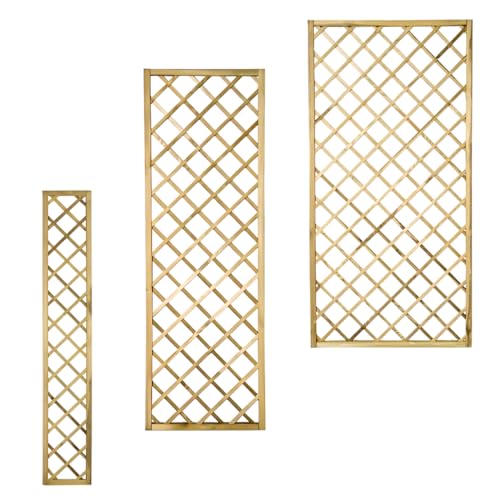 Wooden Diamond Lattice Trellis Panel 6ft | FSC Timber