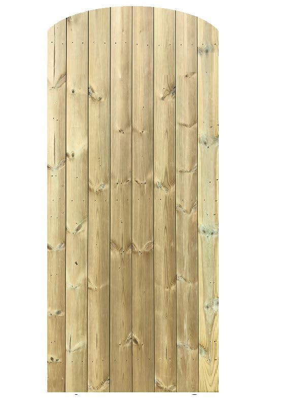 Bespoke Custom Made To Measure UPTO HEIGHT: 6ft (180cm High) Tongue & Groove Fully Framed Arch Top Pathway Garden Pedestrian Gate [Width Between 90CM to 105CM Hinge Pack Option Removed