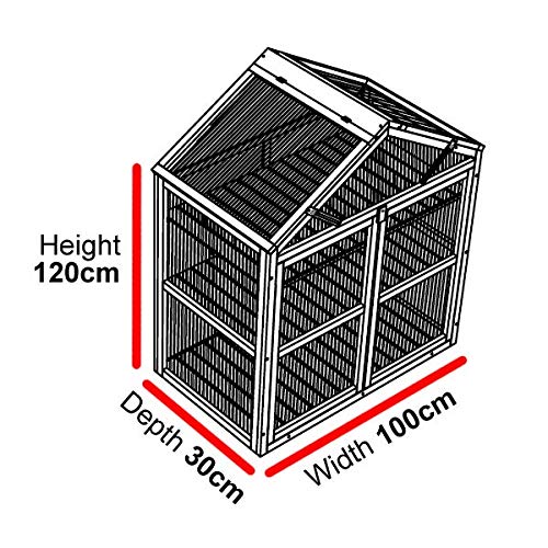 FeelGoodUK Large Cold Frame Greenhouse Flower Planter Green House Wooden Frame 120 (h) x 30 (d) x 100 (w)…