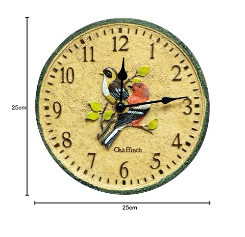St Helens Home & Garden Chaffinch Design Weather Resistant Outdoor Clock 250mm / 10" - Sit back, relax and let time pass you by