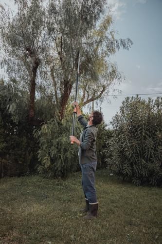 Fiskars PowerGear X Telescopic Tree Pruner UPX86, Non-stick Coated, Steel Blade/Aluminium Handle, Length 2.4 - 4 m, Black/Orange, 1023624