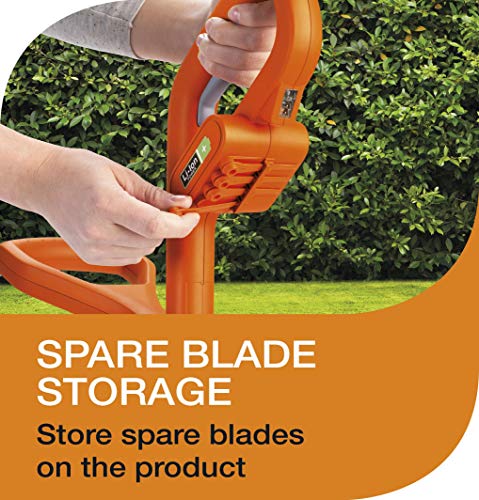 Flymo SimpliTrim Li Cordless Battery Grass Trimmer - Ultra Lightweight 14.4 V Li-Ion Battery Integrated Including Charger), 23 cm Cutting Width, Durable Long Life Blades, Orange and Grey