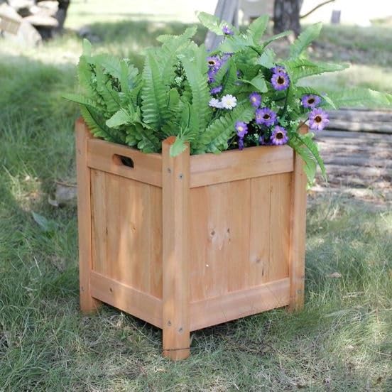 Unibos | Wooden Garden Planters Flower Plant Pot Window Box | Planting Outdoor Display Flower Ornament Lawn Patio Porch Decor Wooden Design Decorative Garden Feature | For Plants & Shrubs