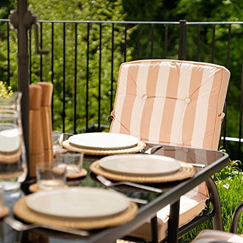 Hectare 6 Seater Garden Furniture Outdoor Table and Chair Set with Parasol Hadleigh Patio Table/Chair/Parasol Dining Furniture (Beige)
