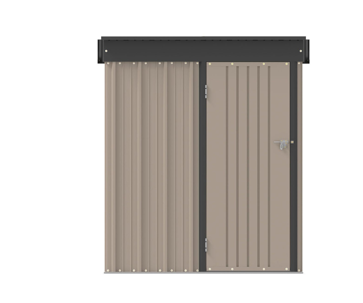 5x3 Foot Metal Garden Storage Shed, Galvanized Metal Garden Shed, Maintenance-Free Metal Shed, Tool Storage Shed, Strong Reinforced Roof