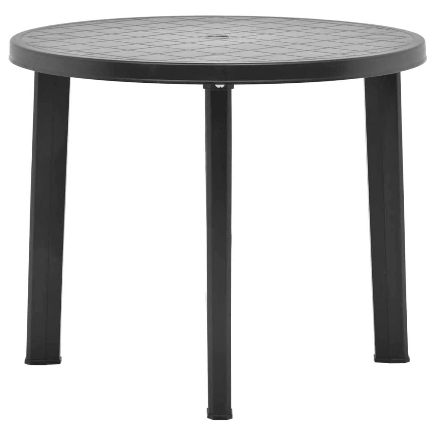 URBNLIVING 90cm Round Black Outdoor Bistro Drinks Table Plastic Garden Patio Dining Furniture Outdoor Side Table