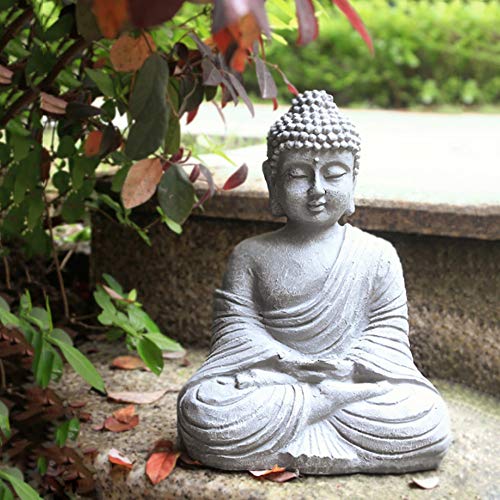 Zenggp Sitting Buddha Garden Statue – 23cm Resin