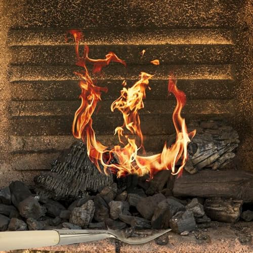 Fireplace Ash Shovel, Long Handle Fire Pit Shovel, Pizza Oven Cleaner with Wooden Handle, Fireplace Trowel Charcoal Grill Ash Rake Gardening Fireplace Tools, for Household Camping Kicthen