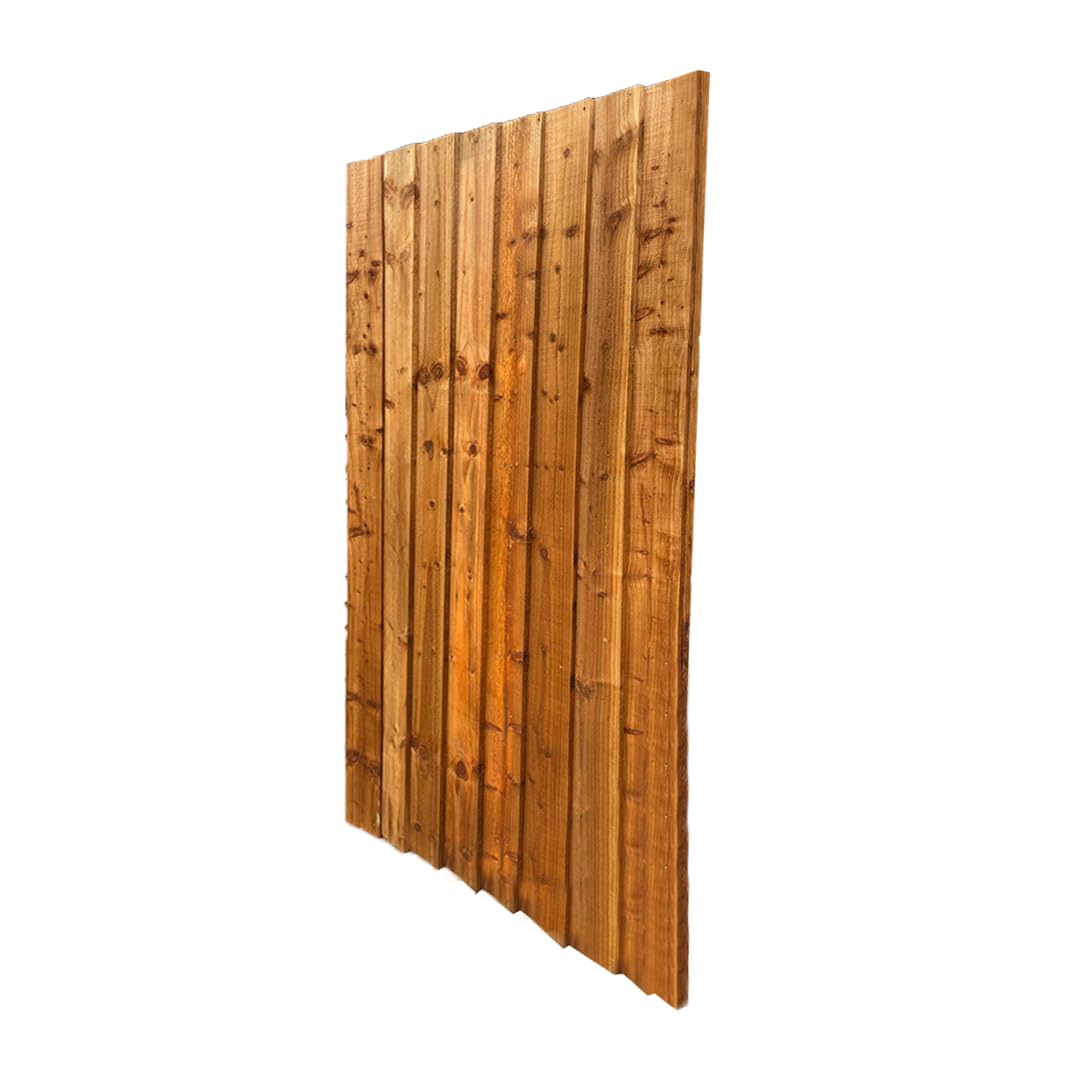 Beds Planet Garden Gate, Pedestrian Wooden Gate Pressure Treated, Wooden Feather Edge Garden Door 6ft Height 2 Feet Width 2 inches Depth (180cm High x 83cm Wide x 6cm Deep)