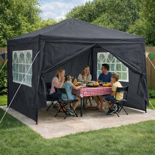 Neo 3x3m Waterproof Garden Gazebo with 4 Side Panels