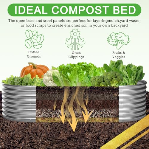 Bvewg 3 Pack 6x3FT Galvanized Raised Garden Bed Outdoor,Metal Garden Bed for Vegetables,Steel Raised Beds for Gardening,Above Ground Box for Flower