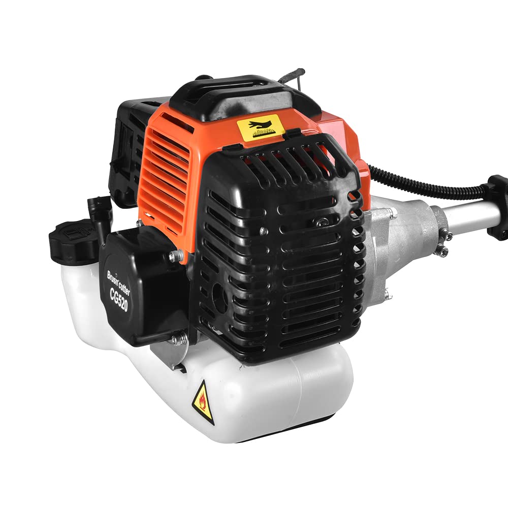 52cc 5 in 1 Petrol Multi Garden Tool 2 Stroke Long Reach Hedge Grass Trimmer with Strimmer, Pruner Chainsaw, Brush Cutter & Extension Pole