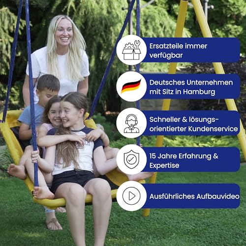 Zero Gravity Kids Swing Set With Sturdy Metal Frame. Garden Fun For Up To 2 Children (Magic Carpet)