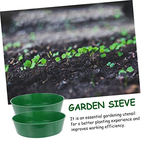 SUPVOX Soil Sieve Set 4pcs Plastic Garden Soil Shovels for Planting Riddle Lightweight Sturdy