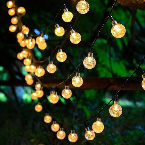 Mafiti Solar Crystal Ball String Lights 40ft