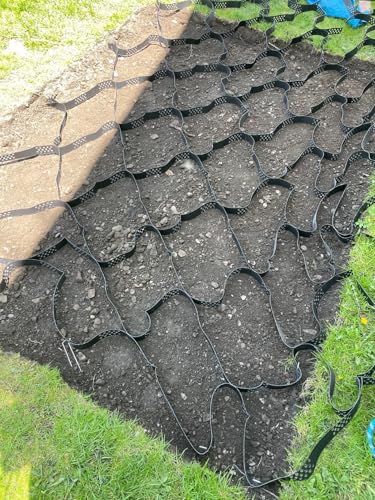 Horse Paddock Mud Control Grid, Outdoor Ground Grids Patterns for Gravel Walkways Driveway Landscaping, Honeycomb Permeable Paving Stabilizer(19.7ftx29.5ft(6mx9m))