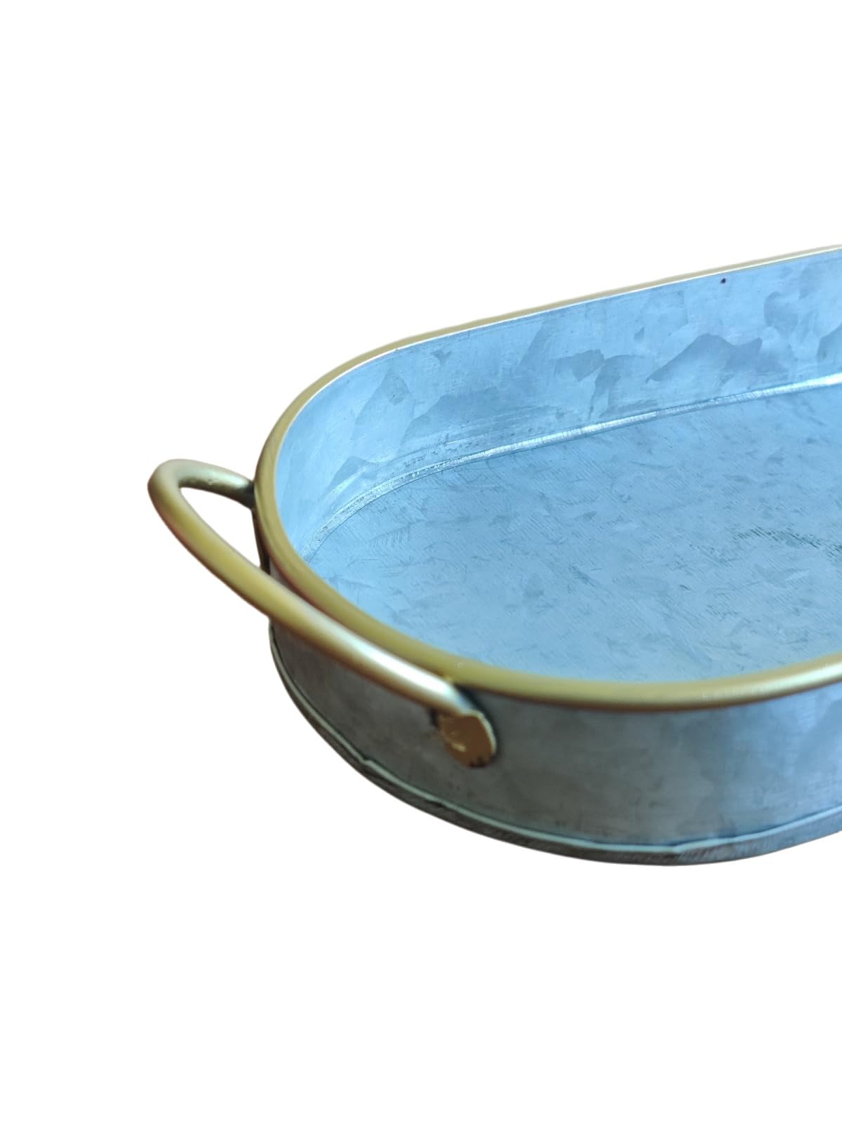 Dipamkar Set of 3 Galvanized Windowsill Herb Pots Metal Herb Planters Wth Saucer for Kitchen Window Indoor and Outdoor Use