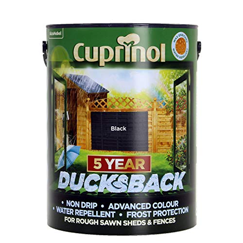 Cuprinol Ducksback 5 Year Shed & Fence Paint Black 5L