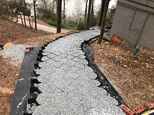 Geogrid for Slopes Parking Around Pool Polyethylene Paver Support with Big Drain Hole Heavy Duty Grids for Permeable Paving (4m x 10m)