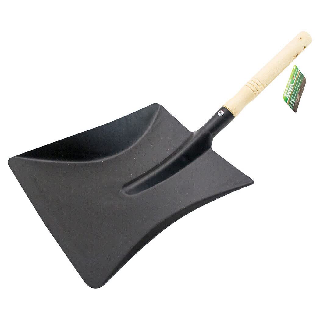 Large Hand Shovel With Wooden Handle - Strong & Lightweight Shovel Is Ideal For Moving Snow Or Using It As A Coal Shovel, Mini Fireplace Spade | Durable & Long Lasting | Reinforced Handle