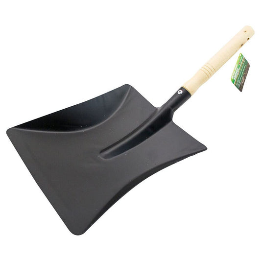 Large Hand Shovel With Wooden Handle - Strong & Lightweight Shovel Is Ideal For Moving Snow Or Using It As A Coal Shovel, Mini Fireplace Spade | Durable & Long Lasting | Reinforced Handle