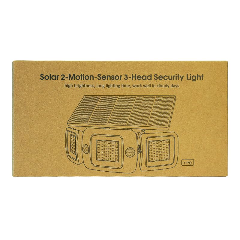 intelamp Solar Security Lights 6000mAh Battery Solar Lights Outdoor Garden 270°Wide Angle Solar Security Lights Outdoor Motion Sensor for Garden Garage Yard