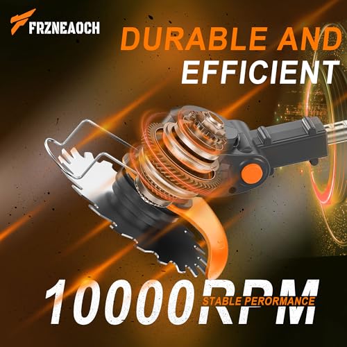 Metal Blade Cordless Strimmer 21v Grass Trimmers Easy to use, 3.2LBS weight Grass Trimmer For Lawns and Farmland, DIY Garden, Lawn Care (Black)