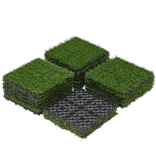 Yaheetech Artificial Grass Tiles – 31x31cm 27-Pack