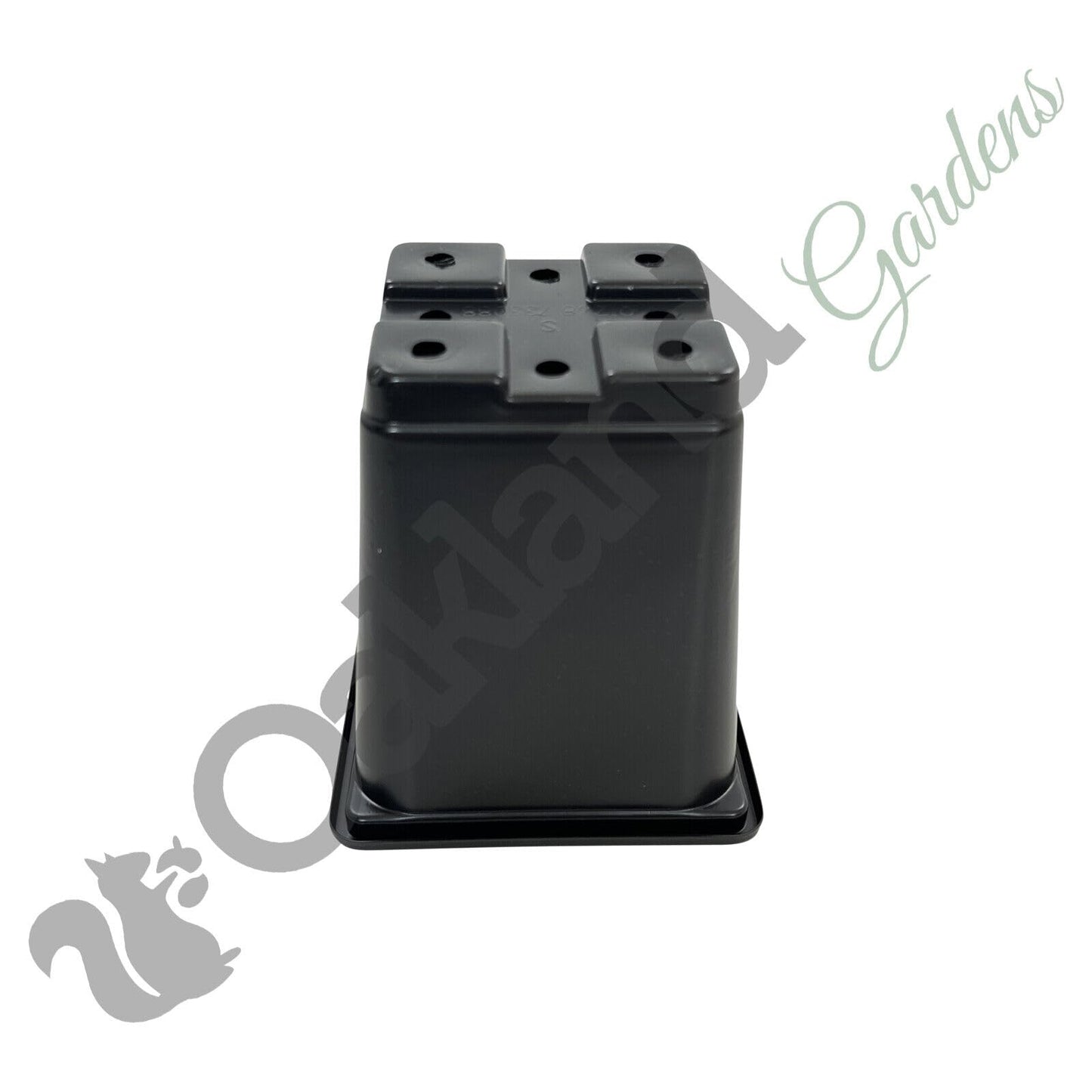Oakland Gardens Premium Square Plastic Plant Hydroponic Pots - 9cm Plant Pots | Pack of 100