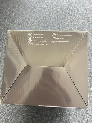 NBHANYUAN Lighting Outside Wall Light,SUS304 Stainless Steel Outdoor Light Garden Light Waterproof Outdoor Wall Lamp,3000K Warm White for Yard,Porch,Black,IP44 1000LM