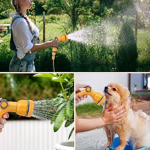 Garden Hose Spray Gun, Hose Pipe Spray Gun with 10 Adjustable Patterns, Hose Spray Gun with Thumb Control, Anti-Slip Water Gun for Gardening, Pets Bathing & Cleaning