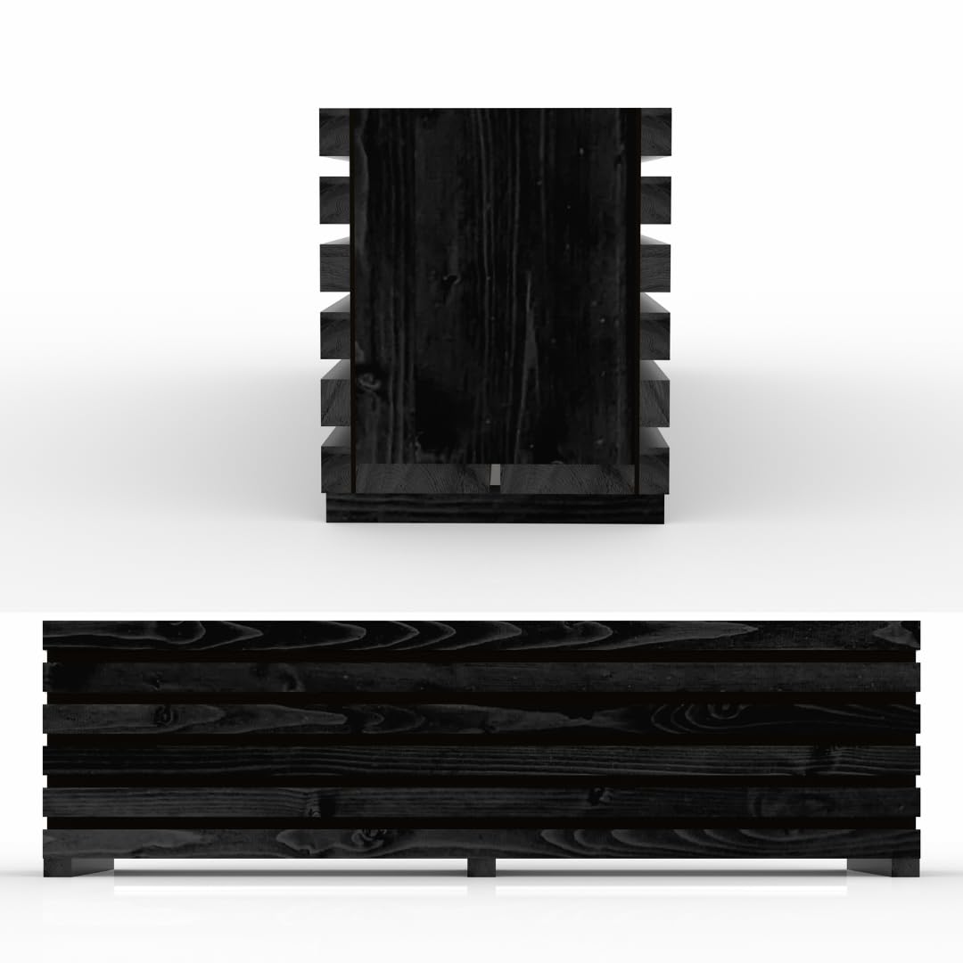 The Hutch Company Sussex Planters (3FT BLACK SLATTED)