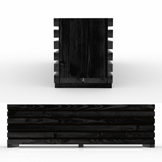 The Hutch Company Sussex Planters (3FT BLACK SLATTED)