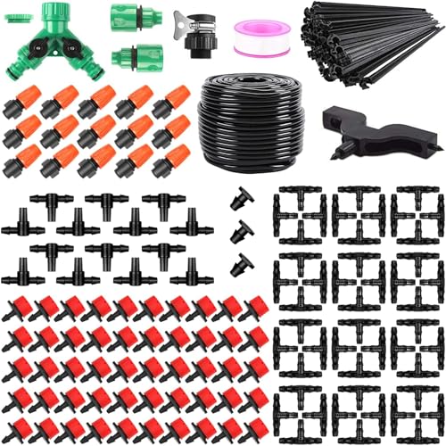 164ft Drip Irrigation System Kit – 202 Piece Set