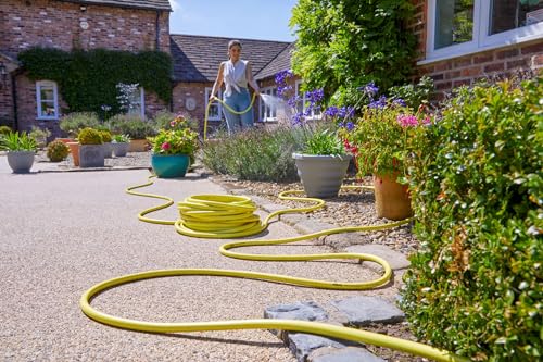 HOZELOCK - Ultimate Hose 12.5mm x 30m, Up To 70% Recycled PVC, Ultra-Light and Flexible, Re-Enforced PVC Layering, Anti-Twist and Anti-Crush Technology [7830P0000], Yellow