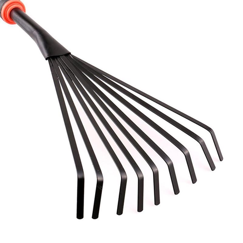Gardening Hand Rake Leaf Rake Rakes Small Garden Rake - Heavy Duty Gardening Hand Tool with Hang Hole - Lawn and Yard Tools