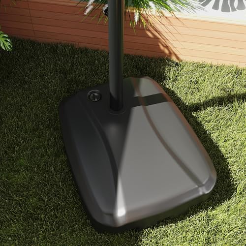 Outsunny 2.5m Garden Cantilever Parasol with Fillable Base, Up to 40kg, Double Top Garden Parasol, Square Overhanging Patio Umbrella with Crank Handle and Tilt for Outdoor Sun Shade, Light Grey