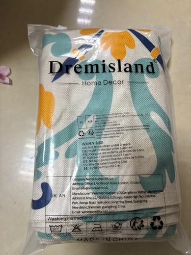 Dremisland Waterproof Throw Cushion Covers 45x45cm Set of 4 Spring Cushion Covers Outdoor Boho Farmhouse Cushion Case Flowers Decorative Garden Pillowcases for Home Bedroom Sofa Patio