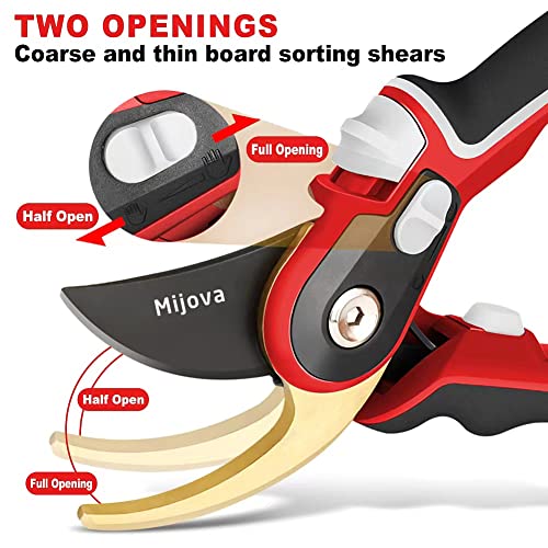 Garden Shears, Secateurs for Gardening Heavy Duty with High Carbon Steel Blades, Best Garden Pruner Scissors, Professional Gardening Hand Tools, Pruning Shears for Plants, Hedges and Flowers