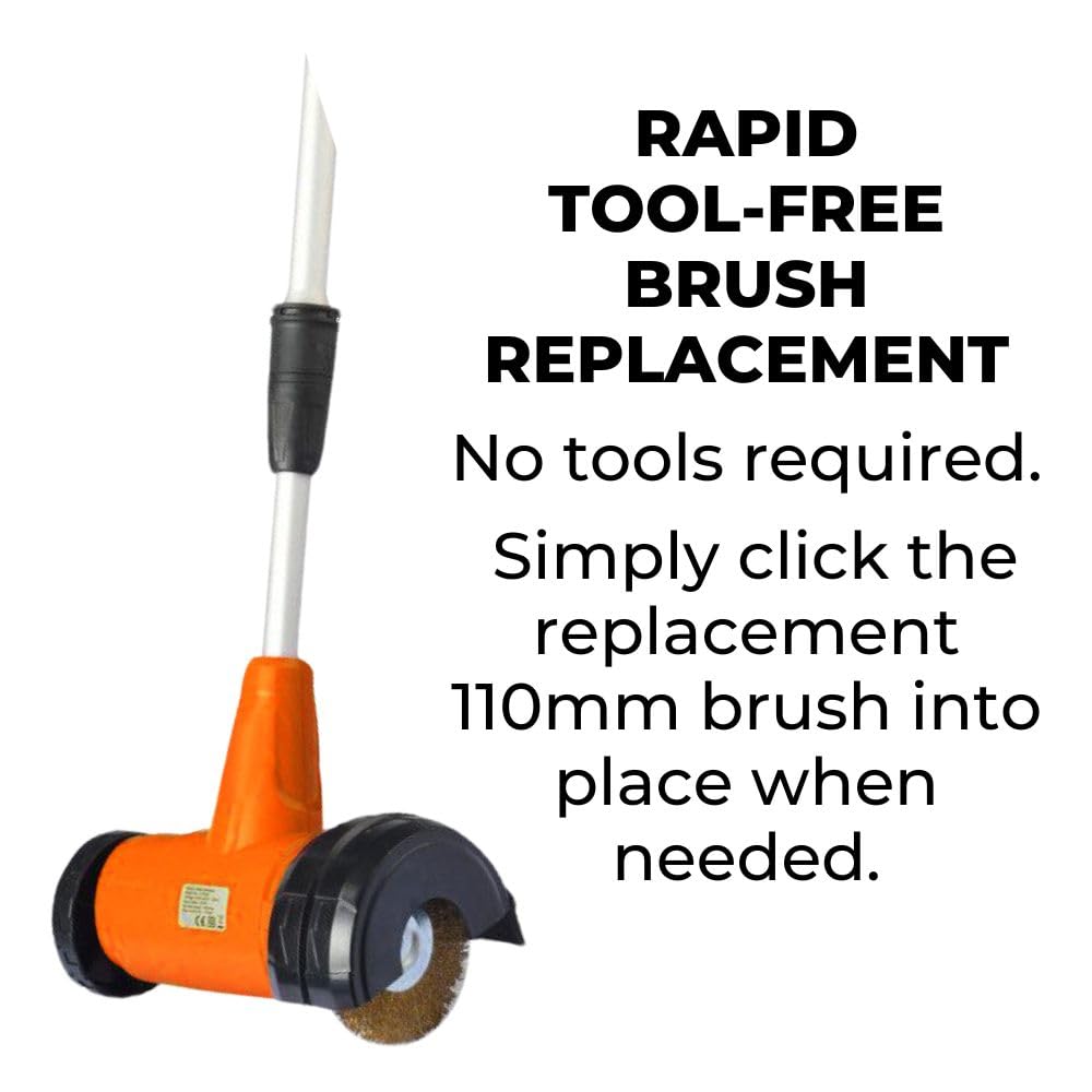 Lazy-Weeder Electric Weed Remover Brush Tool Moss Patio Block Paving Cleaner 2kg 400w