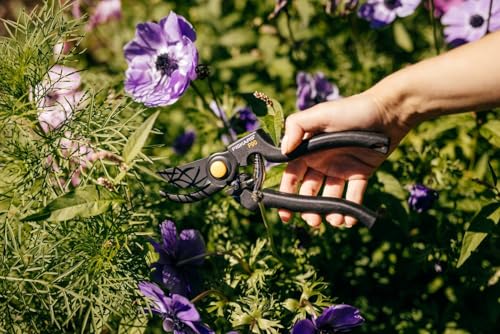 Fiskars Pro Pruner P90, Cutting diameter: 2.6 cm, Steel blades with non-stick coating, Length: 22.5 cm, Black/Orange, 1001530